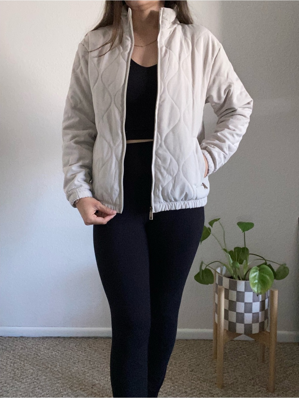 Avalanche Quilted Light Beige Women's Jacket XS